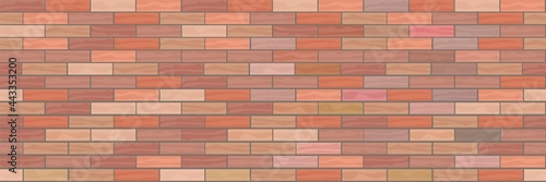 Red brick wall. Seamless pattern illustration. Flat style. Background image vector