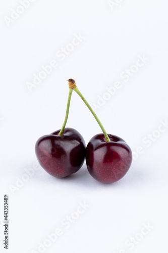 Cherry isolated. Cherry on white,red,black. Cherries. With clipping path.mixed fruit