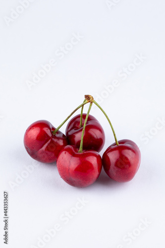 Wallpaper Mural Cherry isolated. Cherry on white,red,black. Cherries. With clipping path.mixed fruit Torontodigital.ca
