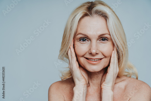Beautiful senior woman posing on a beauty photo session.