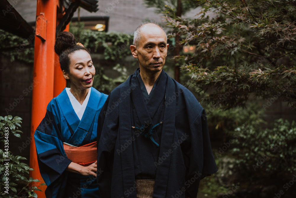 Senior couple lifestyle moments in a traditional japanese house Senior couple lifestyle moments in a traditional japanese house