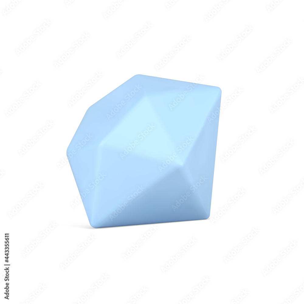 Pale blue 3d diamond. Jewelry decoration with precious sapphire Pale blue 3d diamond. Jewelry decoration with precious sapphire