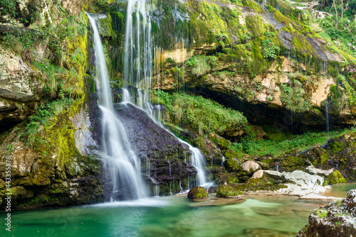 Fototapeta Naklejka Na Ścianę i Meble -  Beautiful waterfall in Slovenia