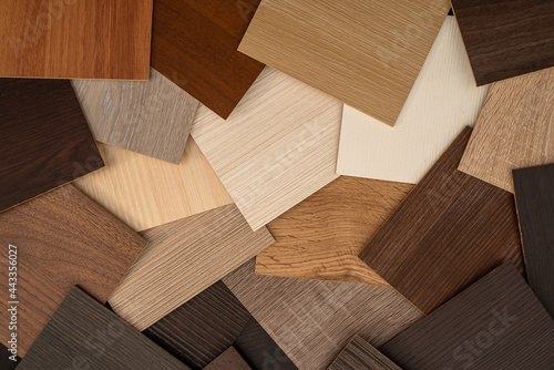 vinyl wooden samples with different type of wood texture