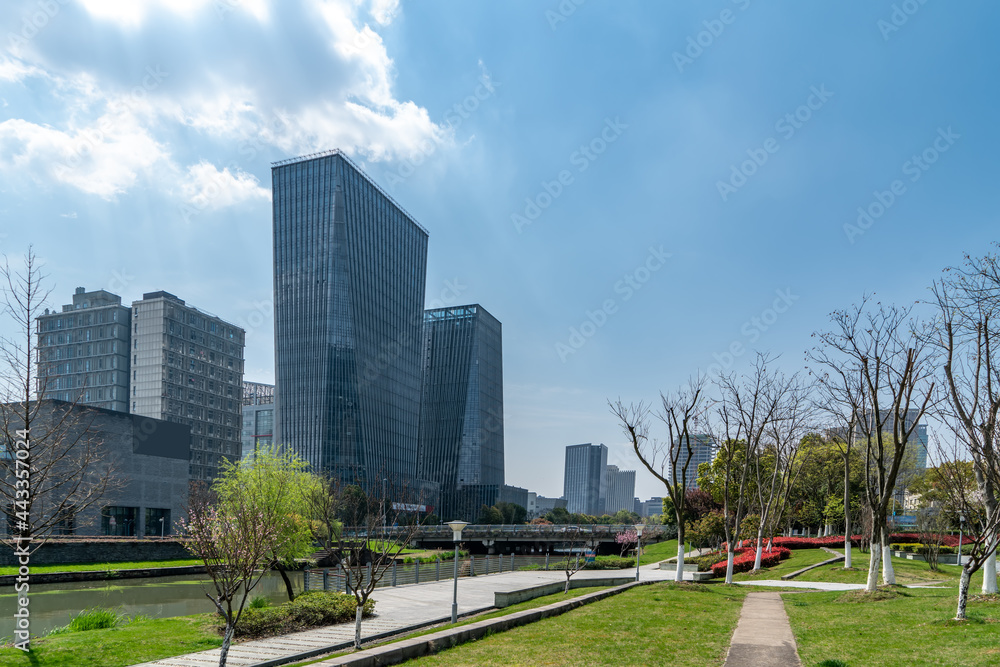 Modern architecture office building in the southern business district of Ningbo Modern architecture office building in the southern business district of Ningbo