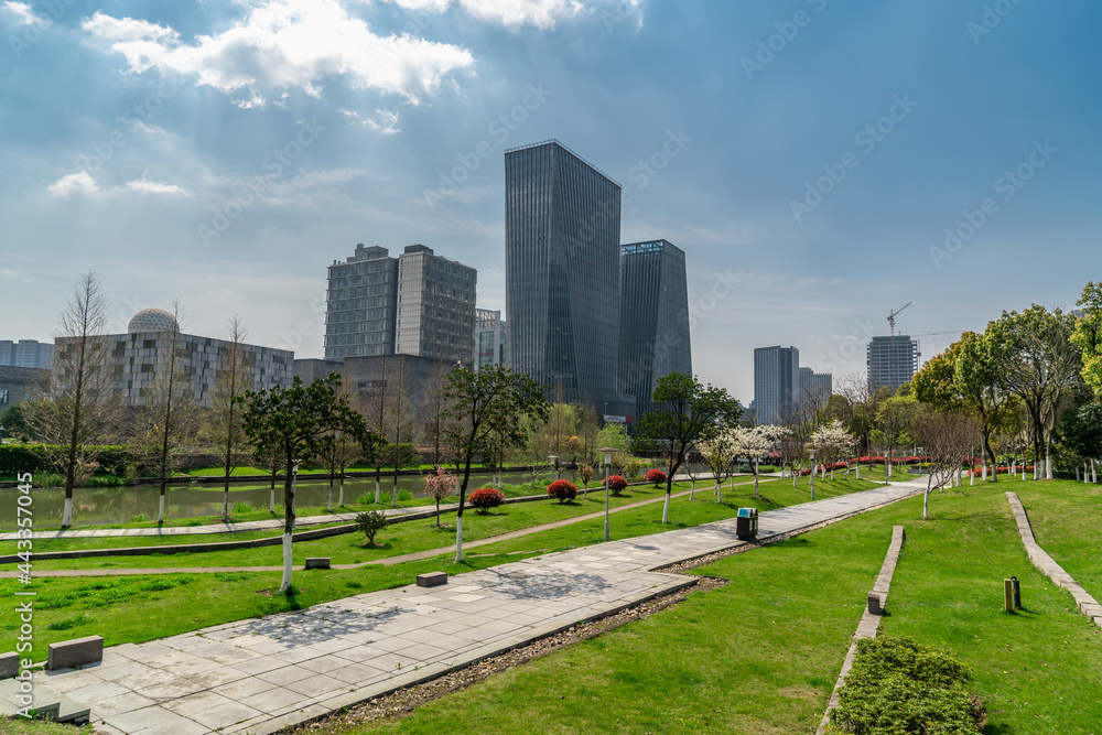 Modern architecture office building in the southern business district of Ningbo Modern architecture office building in the southern business district of Ningbo