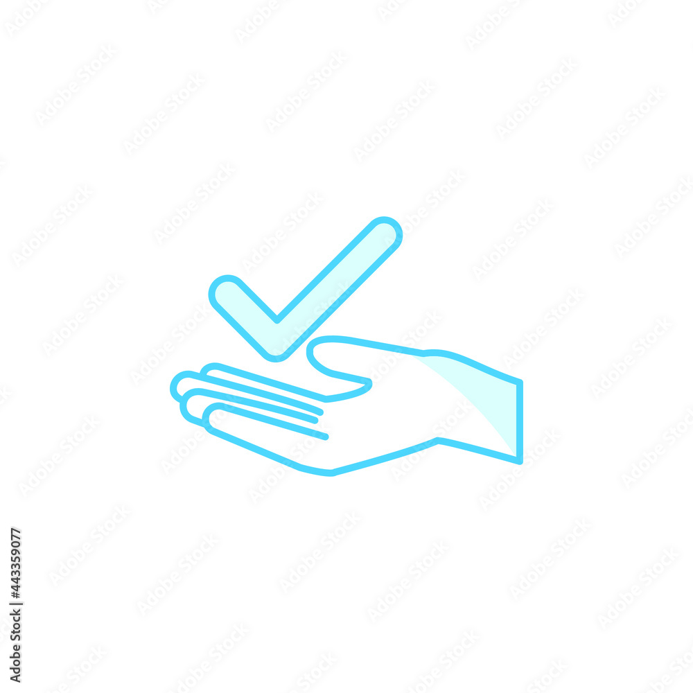 Illustration Vector graphic of hand gesture approved icon Illustration Vector graphic of hand gesture approved icon