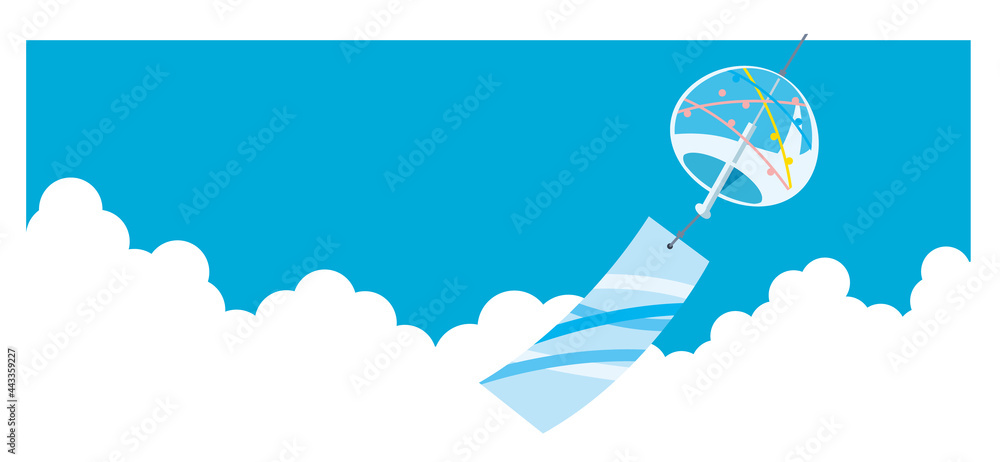 風鈴と空のイラスト素材 Stock Vector Adobe Stock