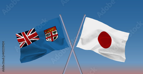 日本とフィジー共和国の国旗