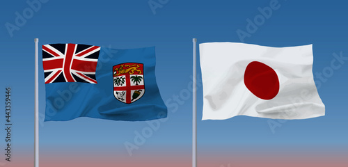日本とフィジー共和国の国旗