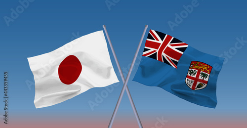 日本とフィジー共和国の国旗