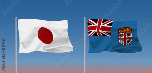 日本とフィジー共和国の国旗