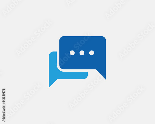 Chat icon vector design element. Talk bubble speech sign. Dialogue balloon.