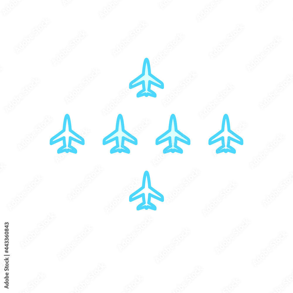 Illustration Vector graphic of plane formation icon Illustration Vector graphic of plane formation icon