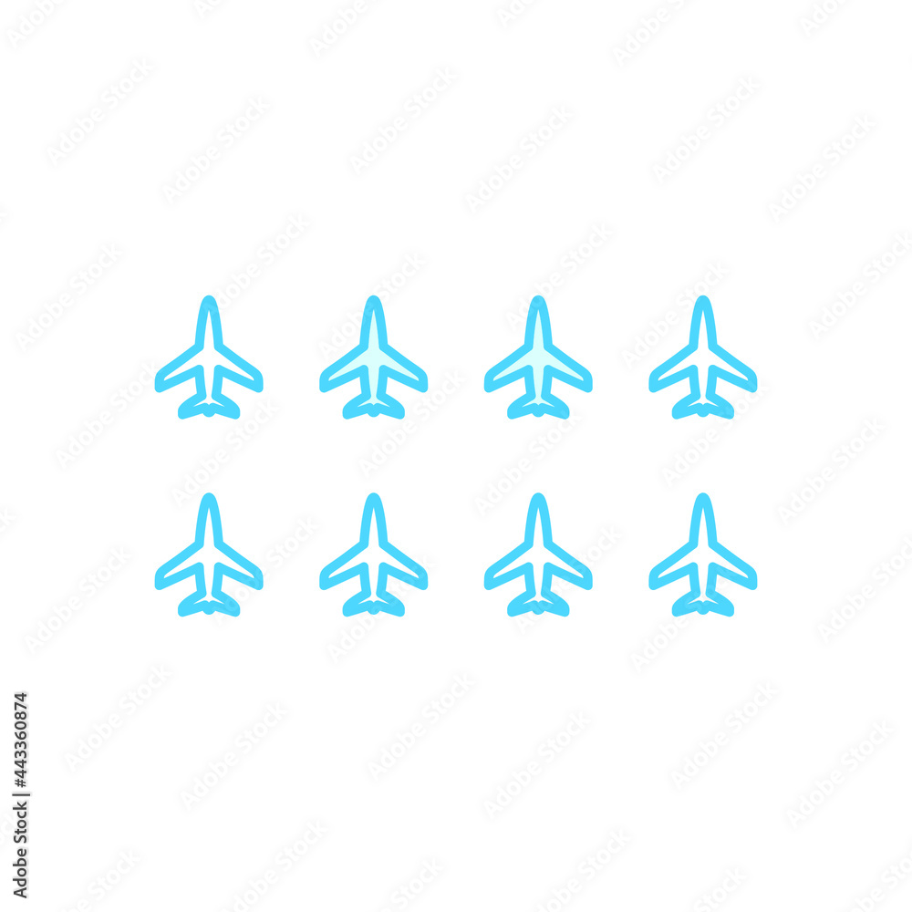 Illustration Vector graphic of plane formation icon Illustration Vector graphic of plane formation icon