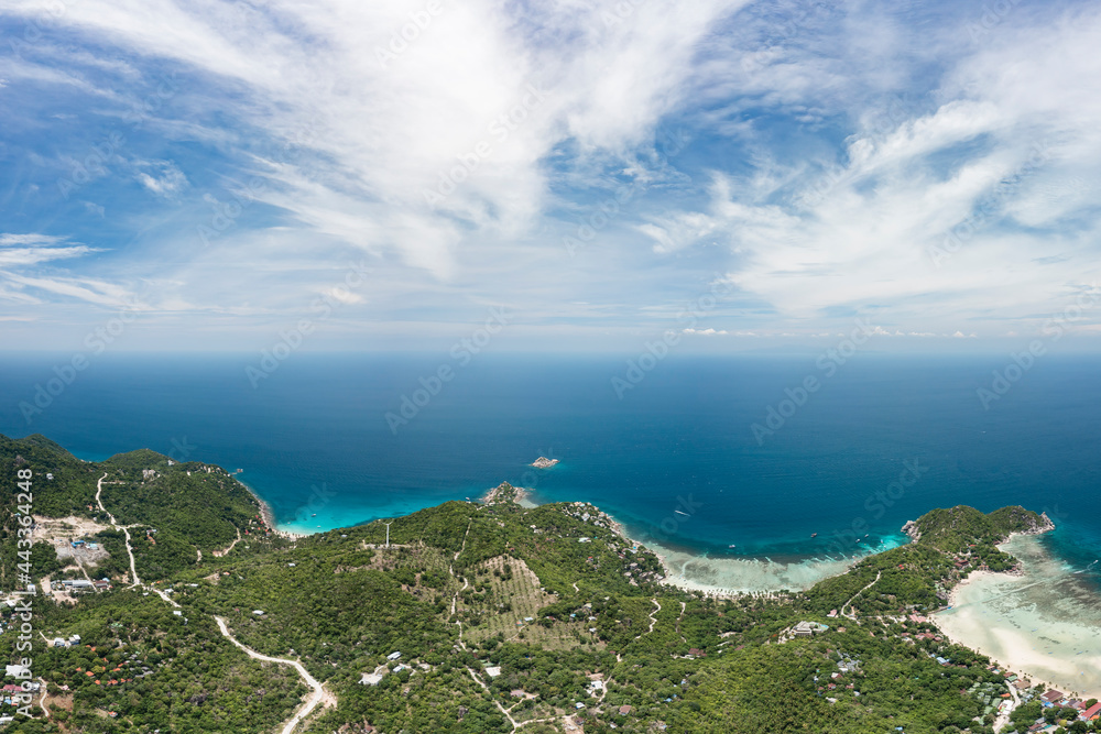 Koh Tao Island Ko Tao Island Thailand Drone Aerial Shot with Copy Space Koh Tao Island Ko Tao Island Thailand Drone Aerial Shot with Copy Space