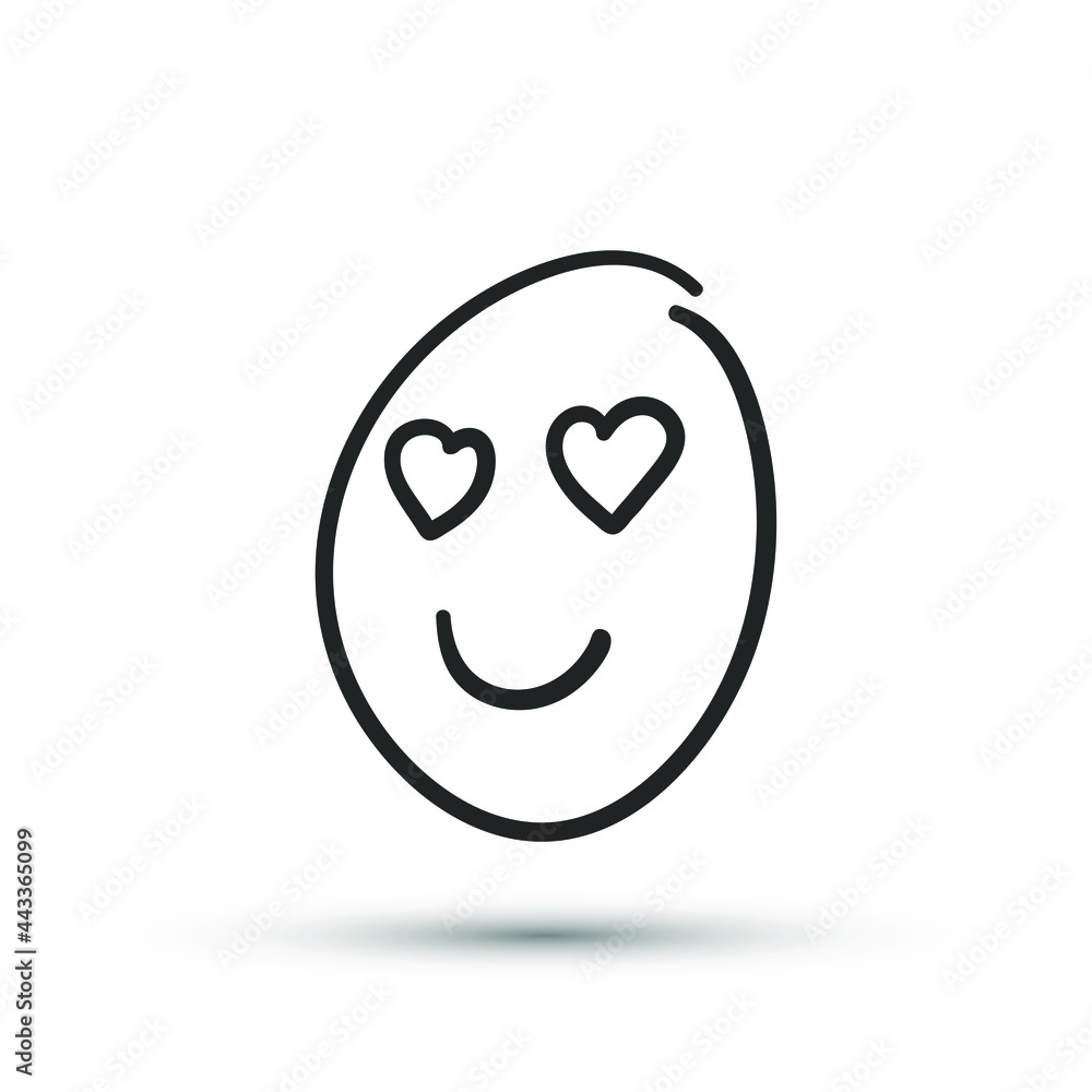 Fototapeta premium Isolated vector illustration of facial expression on white background.