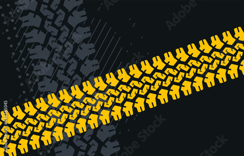 Automotive vehicle tire mark background