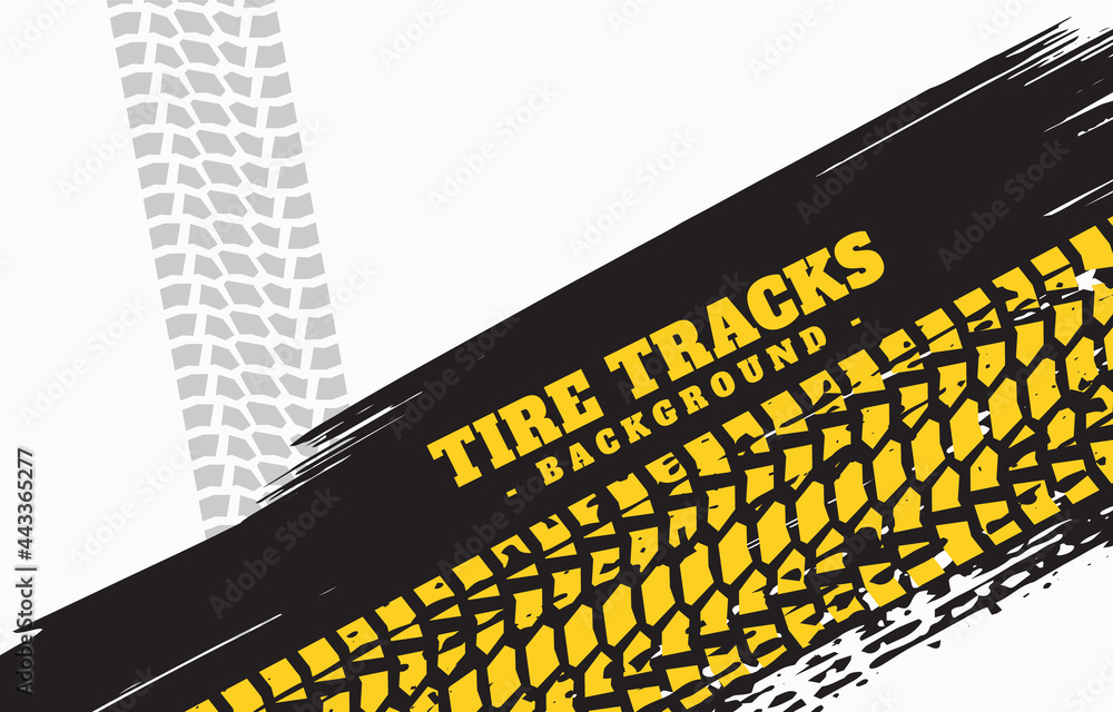 Tire track marks background design Stock Vector | Adobe Stock