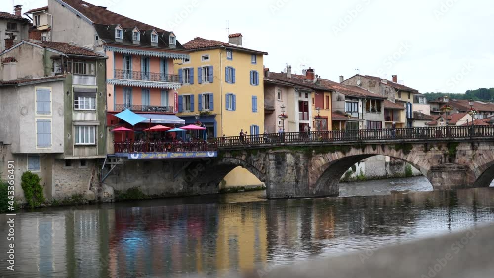 Le Salat river in Saint Girons, Ariege, Midi Pyrenees, southern France Le Salat river in Saint Girons, Ariege, Midi Pyrenees, southern France