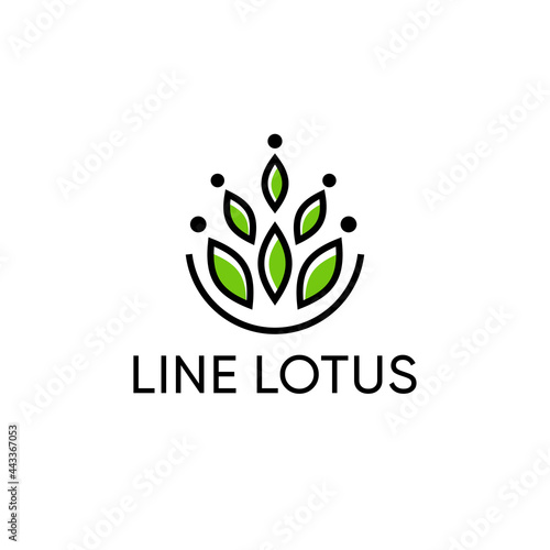 Fototapeta Naklejka Na Ścianę i Meble -  Lotus logo design for fashion and boutique