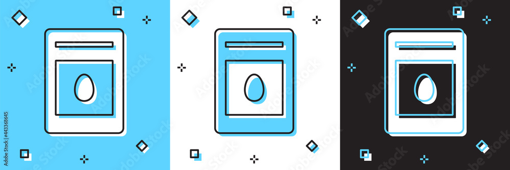 Set Pack full of seeds of a specific plant icon isolated on blue and white, black background. Vector Set Pack full of seeds of a specific plant icon isolated on blue and white, black background. Vector