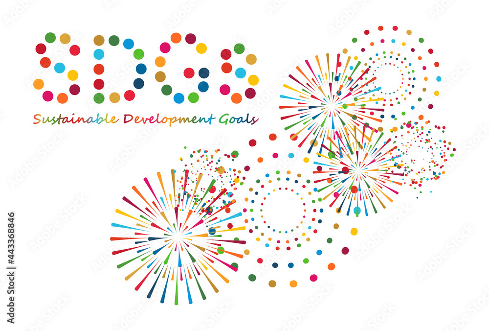 SDGsイメージの花火のシンボルアイコン