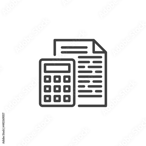 Financial accounting line icon