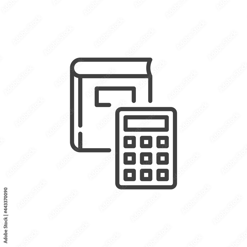 Accounting book line icon Accounting book line icon
