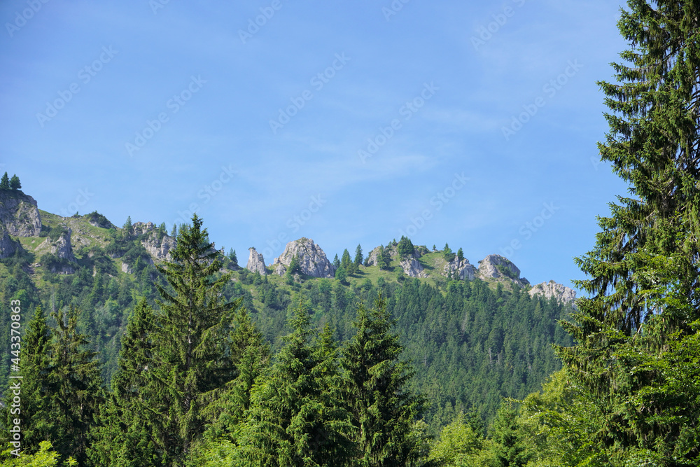 Obraz premium Spannende Grat-Wanderung Oberammergau: Zahn/Sonnenberg/Pürschling