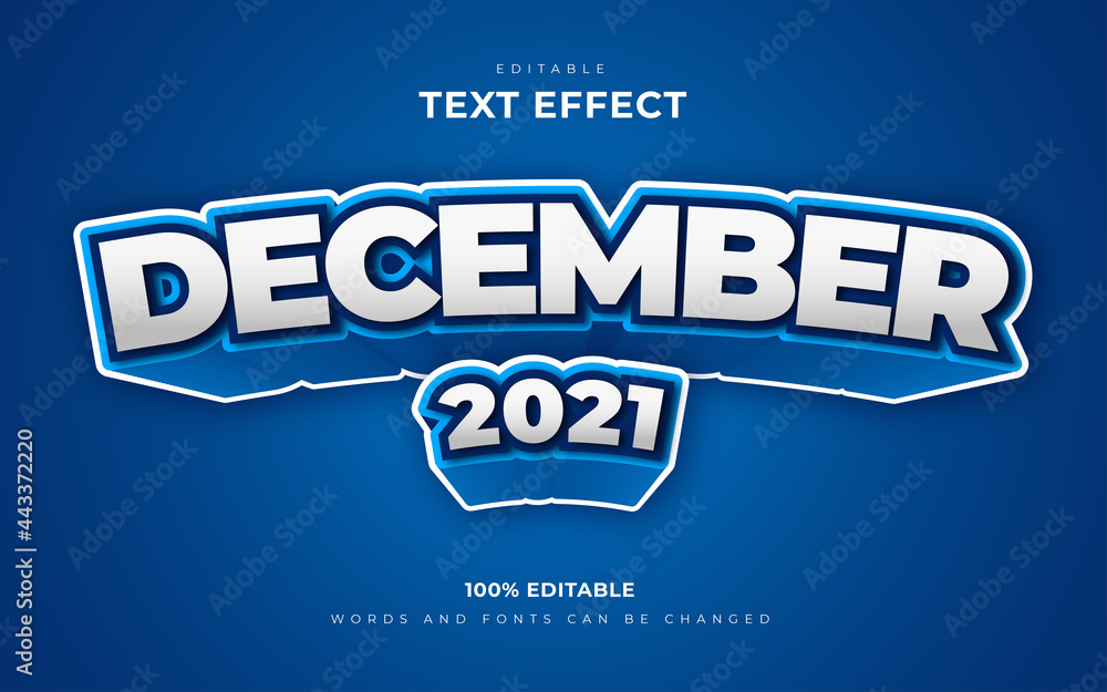 3d december editable text effects