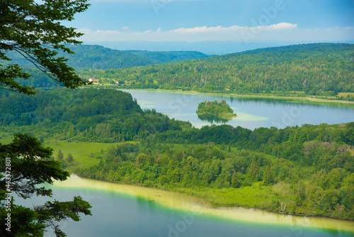 Ausichtspunkt Belvedere des quatre lacs im franz  sischen Jura