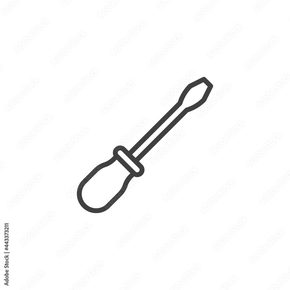 Screwdriver line icon Screwdriver line icon