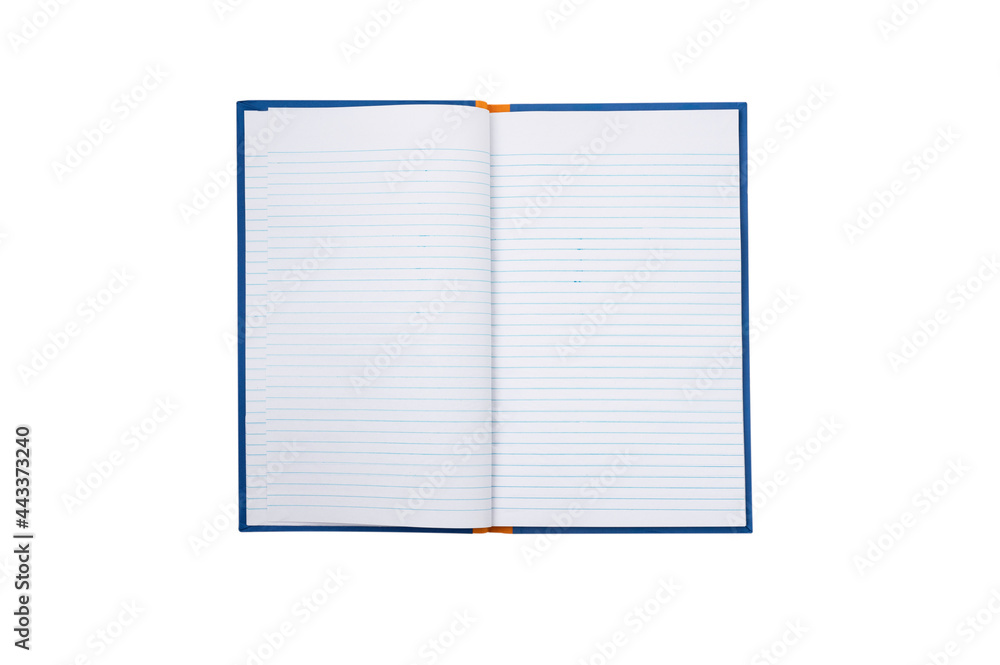 Top view open book on isolated white background Top view open book on isolated white background