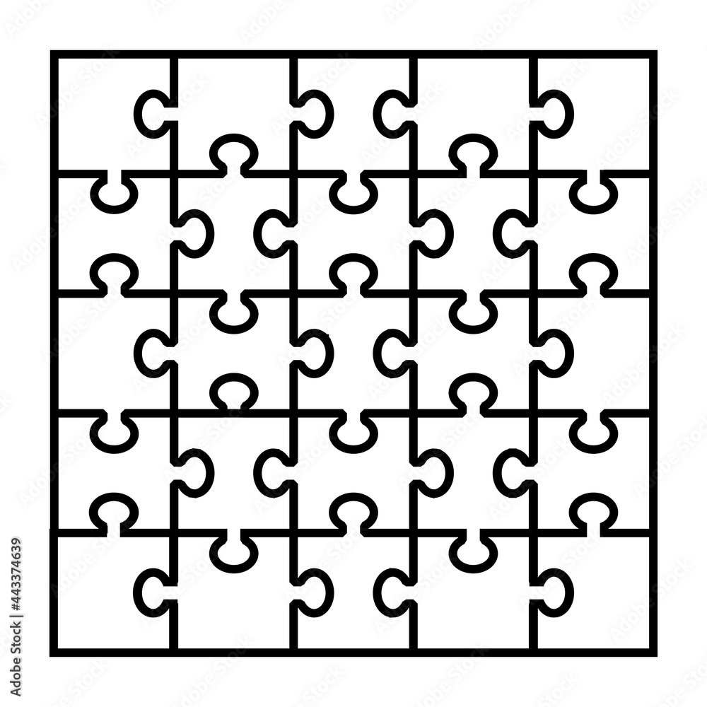 Puzzles grid - blank template.Game with details. Vector illustration. Puzzles grid - blank template.Game with details. Vector illustration.