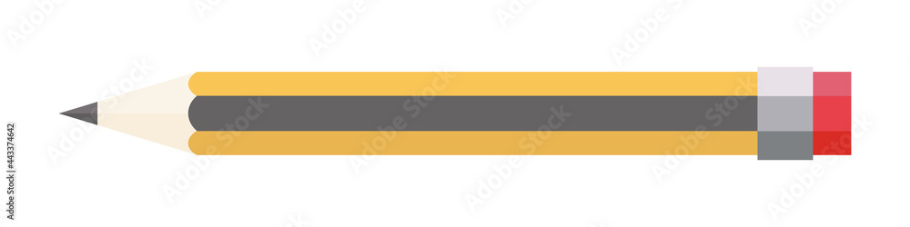 Orange pencil isolated on white background. Eraser. 3d illustration. Orange pencil isolated on white background. Eraser. 3d illustration.