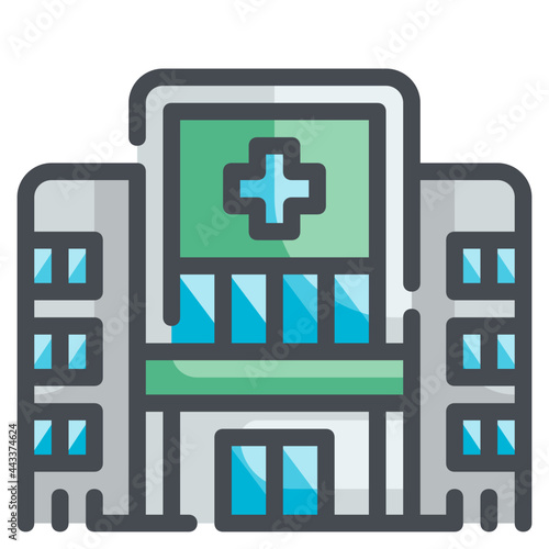 hospital line icon