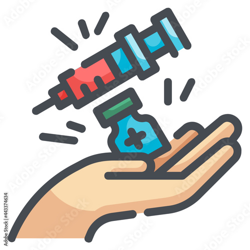 vaccine line icon