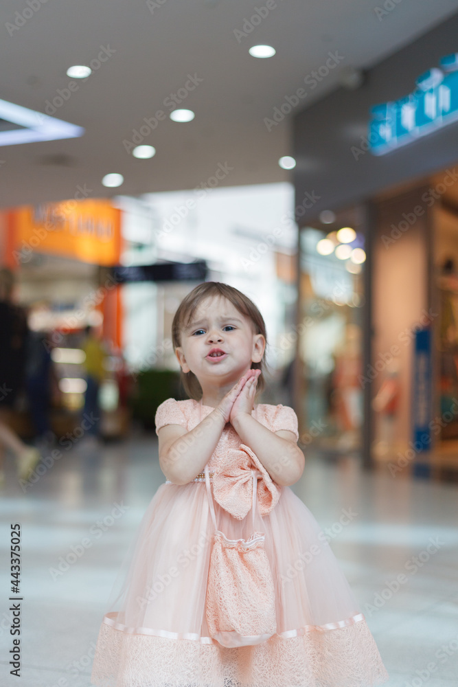 Surprised baby, Wow. in store, baby saw plush toy. Surprised baby, Wow. in store, baby saw plush toy.