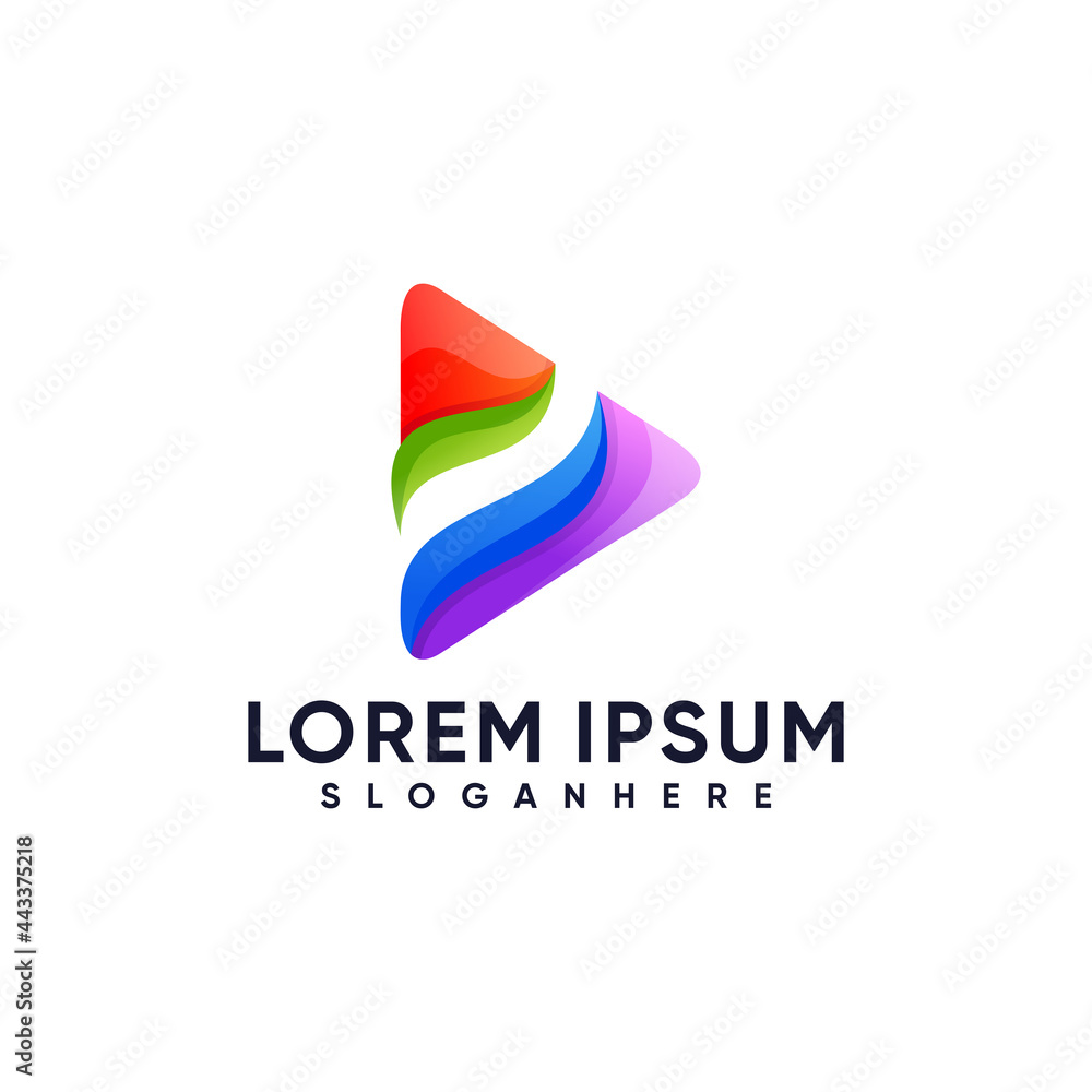 Media playback gradient logo Media playback gradient logo