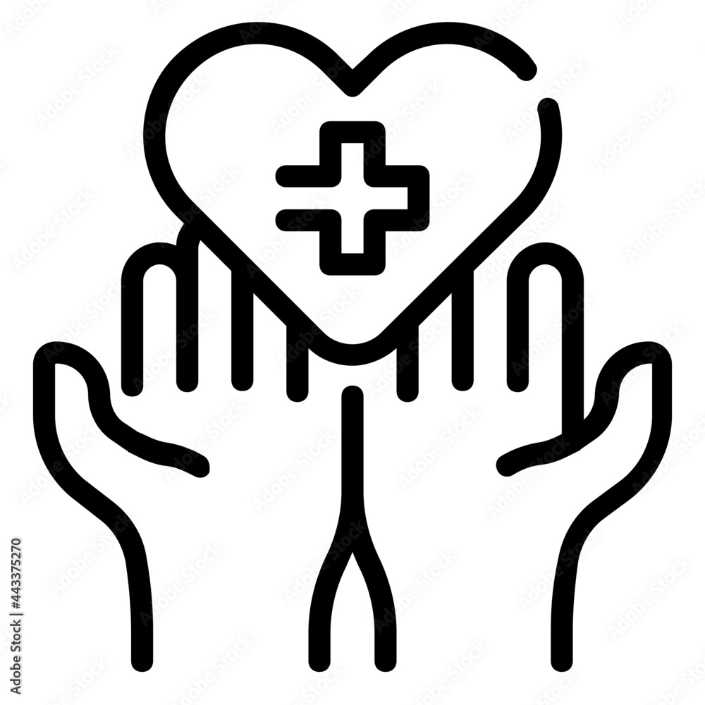 Obraz premium hand line icon