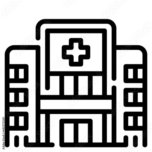 hospital line icon