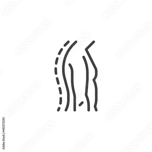 Side posture position line icon