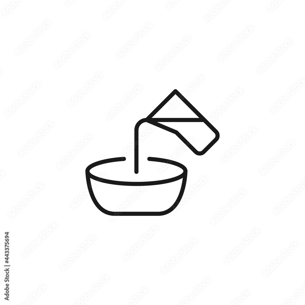 Line icon of water pouring from vase Line icon of water pouring from vase