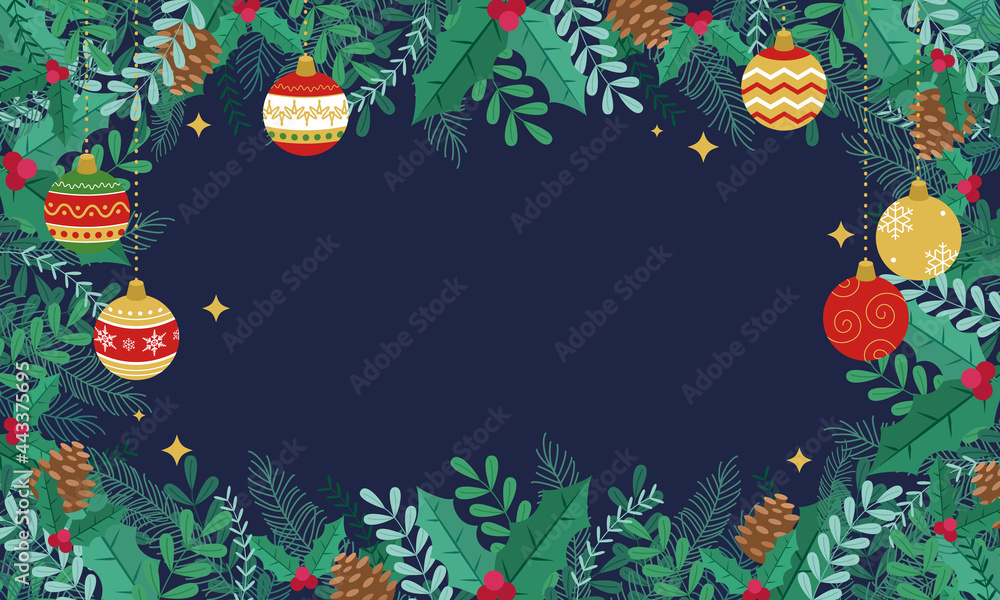 クリスマスのオーナメントともみの木のフレーム背景のベクターイラスト(コピースペース,バックグラウンド,飾り,ポスター) クリスマスのオーナメントともみの木のフレーム背景のベクターイラスト(コピースペース,バックグラウンド,飾り,ポスター)