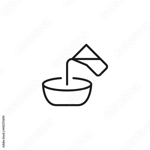 Line icon of water pouring from vase