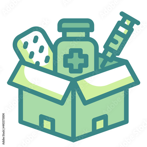 medicines blue line icon