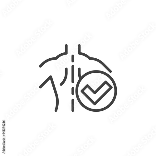 Correct posture line icon