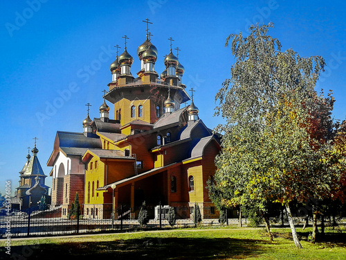 Wooden Orthodox church in Belgorod city photo