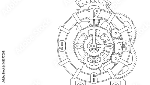 clock graphic symbol 3d illustration